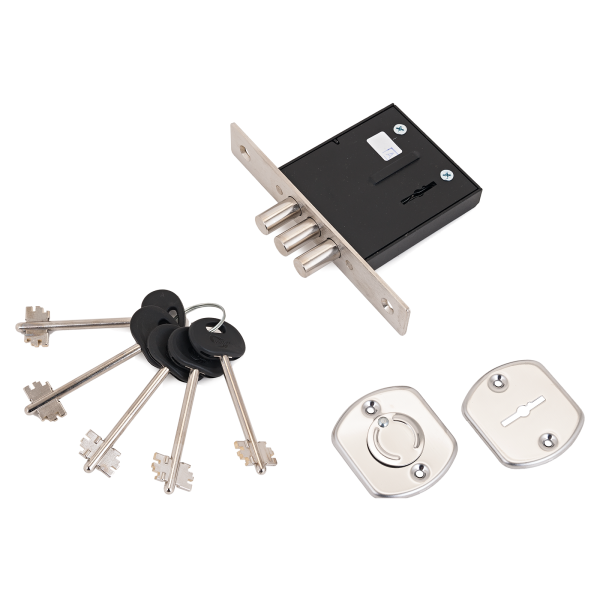 Балашиха ЗВ8 852.0.0 3 кл. трехриг. б/о Замок врезной б/руч (20)