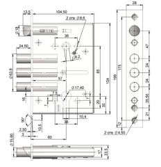 Крит ЗВ-7РМП-004-Хп противопожар. б/о, м/о 85мм , арт.00047 Замок врезной тяж.(10)