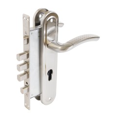 БУЛАТ ЗВ 4-4B.60.80.01.08-R АЛЬФА мат. никель без ц/м (ЗВ4-0526R) Замок врезной с/руч (10)