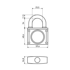 АВАНГАРД ВС2М-60 МЕДВЕДЬ Бронза d11,5мм Замок навесной (36,6)