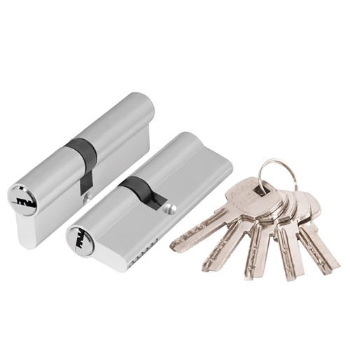 Цилиндровый механизм (AX200/100) AX2000Key100 mm (45+10+45) CP хром 5 кл.