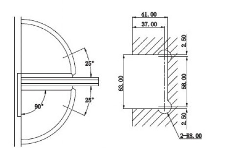 Душевая петля dormakaba SHH-205