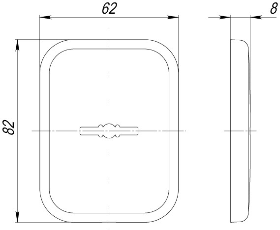 Декор. Квадратная накл. на сувальдный со шторкой PS-DEC SQ CT (ATC Protector 1) SN-3 Мат.никель