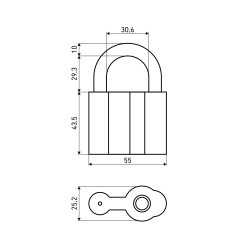 АЛЛЮР  ВС2-27х3 МАСТЕР КЛЮЧ компл.-3 шт. Замок навесной (10)