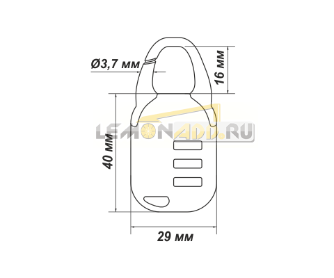 Навесной кодовый замок для чемодана 508