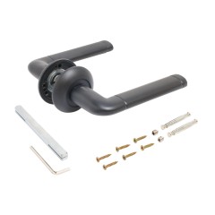 АЛЛЮР АРТ &quot;ПОЛО&quot; BL (15150) матовый черный С НАКЛАДКОЙ Комплект ручек (20)