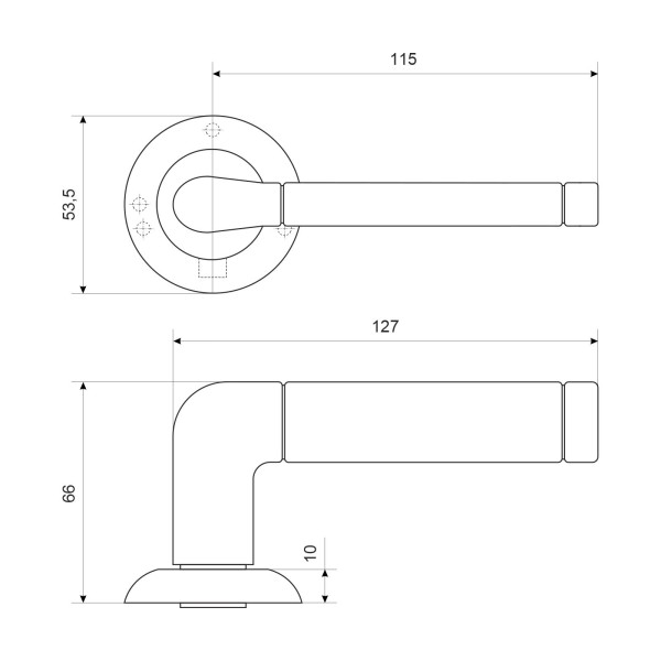 АЛЛЮР АРТ "ПОЛО" BL (15150) матовый черный С НАКЛАДКОЙ Комплект ручек (20)