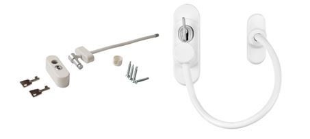 ЛДМ Cable SL-C трос. 9016 белый б/паспорта Детский блок. на окна Замок блокиратор (100,20)