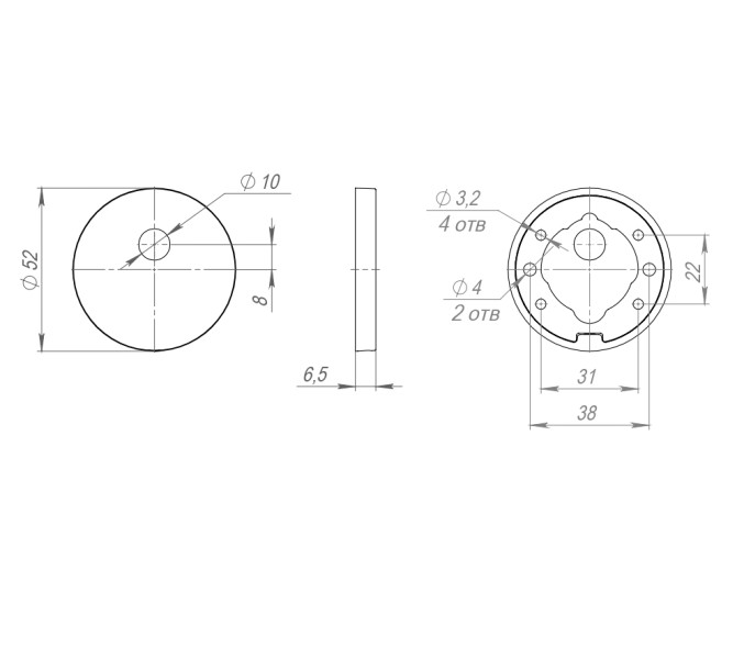 Накладка на шток цилиндра ESC.O.RLR/R.486 BL-24 черный (1шт.)