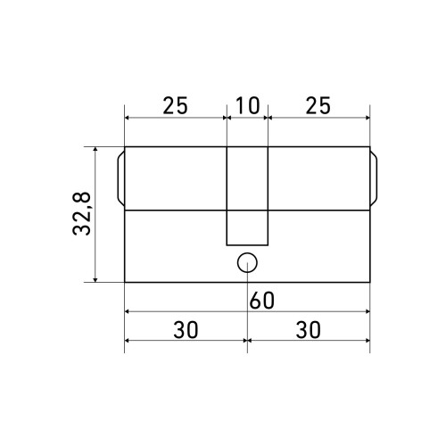 Стандарт MAX 60 (30х30) AB 5кл ст.бронза перф.ключ/ключ Цилиндровый механизм (80,10)