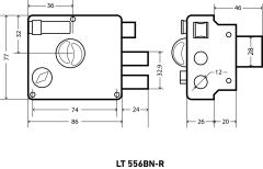 АЛЛЮР LT 556 BN-R Замок накладной (20)