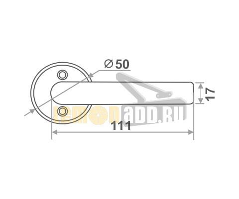Ручка для финской двери ECO 116 AL