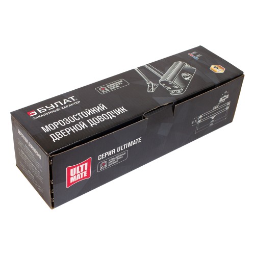 БУЛАТ Доводчик дверной ULTIMATE (УЛЬТИМЕЙТ) ДД-180 A-C (110-180 кг) коричневый, морозостойкий(10)