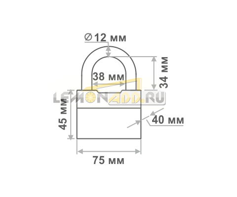 Замок навесной ЗН-402 (3 КЛ)