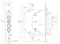 Сенат ЗВСЗЗ-9 правый ЗЩ ЗД  б/о  5кл 421 Замок врезной тяж (7)