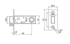 RENZ Magn 5-50 White белый Защелка магнитная (80,20)