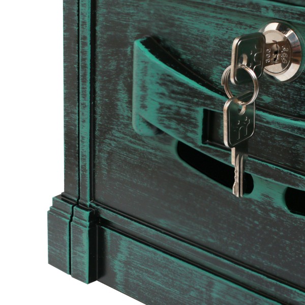 Ящик почтовый АЛЛЮР №4011В "Герб" зеленая патина (5)