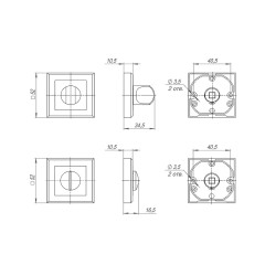 Ручка поворотная BK6.K.QL52 (BK6 QL) ABG-6 зелёная бронза