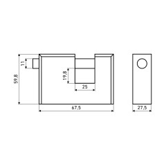 АЛЛЮР  ВС2-3-02С d11мм Замок навесной (36)