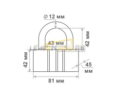Замок навесной ЗН-403 (3 КЛ)