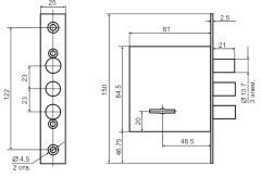Рязань ЗВ 8-8Д/15 (КС1-70) 70901 Замок врезной б/руч (20)