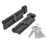 Цилиндровый механизм (200 ZM/100) 2000ZM Knob 100 (45+10+45) BL-24 черный 5Key с вертушкой