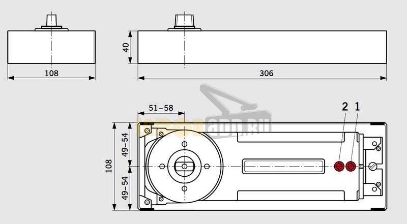 DORMA BTS 84 напольный дверной доводчик