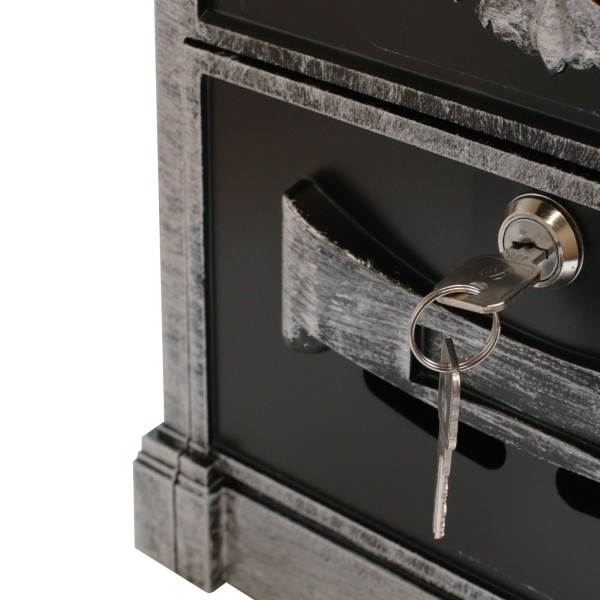 Ящик почтовый АЛЛЮР №4011В "Герб" старое серебро (5)