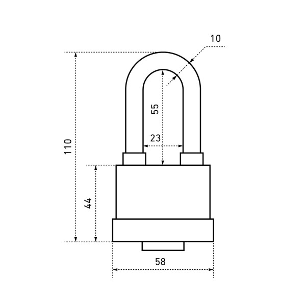 АЛЛЮР ВС1С-50ПД d10мм дл.дужка всепогодный Замок навесной (48,6)