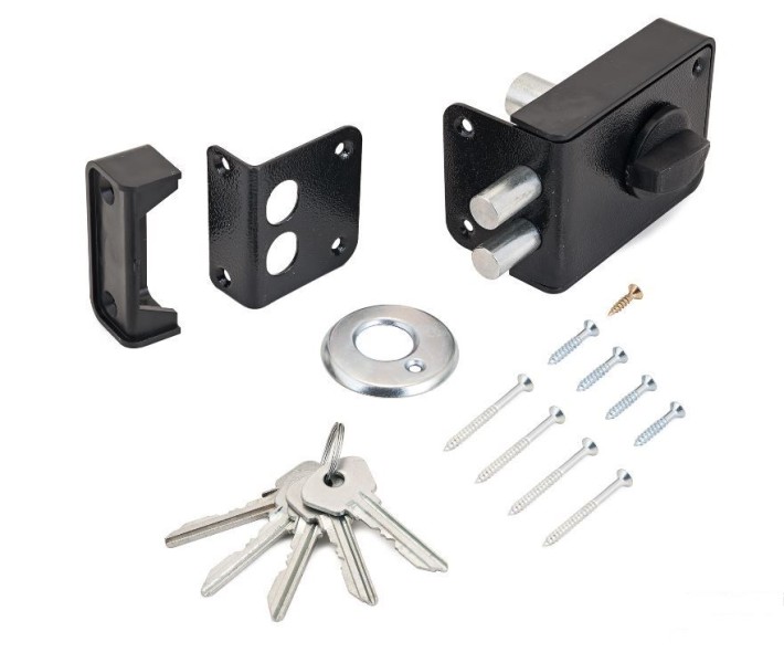 Д-град Зенит ЗН1-3-1 черный Замок накладной (16)