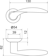 Ручка раздельная Diona LD20-1CP-8 хром