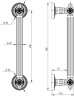 Ручка-скоба PULL.CL250.Matador ( Matador PULL CL) GOLD-24 золото 24К