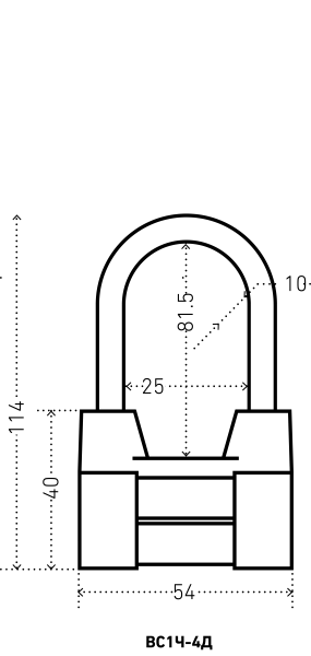 АЛЛЮР  ВС2-4-01С d10мм Замок навесной (72,6!!!)