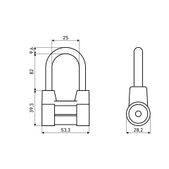 АЛЛЮР  ВС2-4-01С d10мм Замок навесной (72,6!!!)