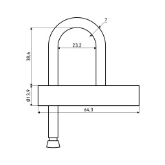 АЛЛЮР ВС-3КА (РУ) d=7мм одна секретность (без паспорта) Замок навесной (40)