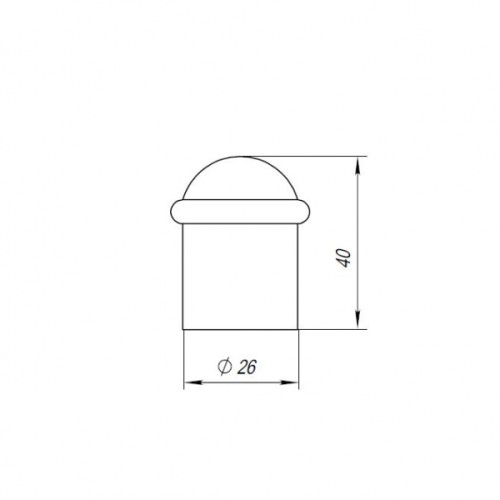 Упор дверной напольный DFIX/F40 (DS PF-40 ) CP-8 хром