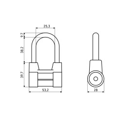 АЛЛЮР  ВС2-4С d10мм Замок навесной (72,6!!!)