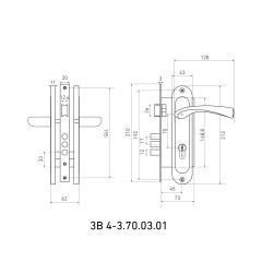 БУЛАТ ЗВ4-3.70.03.01 НОМОС бронза  5 перф.кл. Замок врезной с/руч (12)
