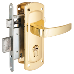 АЛЛЮР  ЗВ 55 GP латунь Замок врезной с/руч 