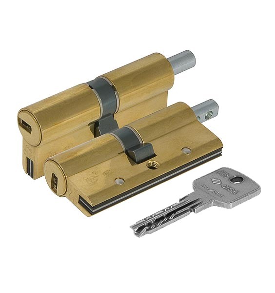 Цилиндровый механизм под вертушку Cisa ASTRAL S ОА3S2-85.00 (80 мм/40+10+30), ЛАТУНЬ