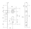 Апекс 1023/60-AС медь м/о 61,5 Замок врезной с/руч (20)