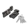 Цилиндровый механизм (200 ZM/60) 2000ZM Knob 60 (25+10+25) BL-24 черный 5Key с вертушкой