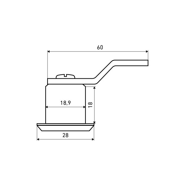 АЛЛЮР 705 под ф-образный ключ хром без ключей Замок врезной (400,40)