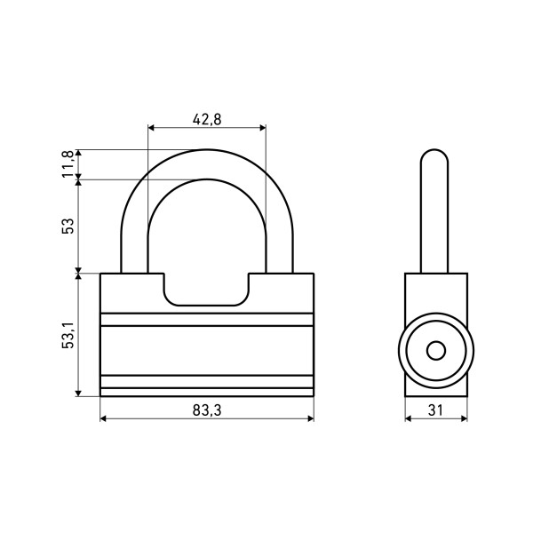АЛЛЮР  ВС2-7С d12мм Замок навесной (24)