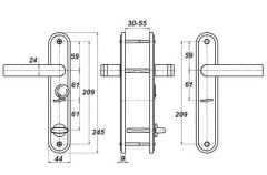 Балашиха НР 0601 для замков ЗВ9 144 / ЗВ9 154 прав.медн Комплект ручек (10)
