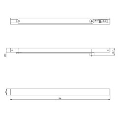 Скользящая тяга DCS.UN.BC/DA (25-100) AL (алюминий)