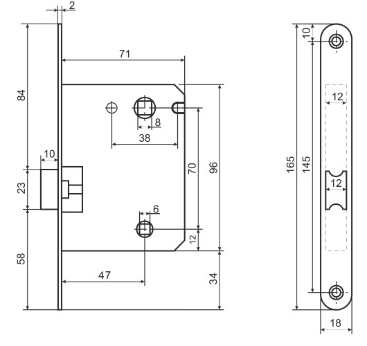 АЛЛЮР АРТ L7050R SN мат.никель B2B пакет планка 20мм Защёлка (50)