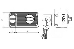 Д-град Зенит ЗН2-3 Бронза Замок накладной (16)