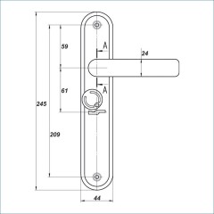 Балашиха НР 1001-Х для замков ЗВ9 143/ ЗВ9 153 универсал. мед.антик Комплект ручек (10)