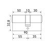 Стандарт MAX 90 (35х55) SN 5кл мат.никель перф.ключ/ключ Цилиндровый механизм (60,10)